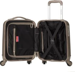 Decent Handbagage Koffer / Trolley / Reiskoffer - 42 Cm - 24 Liter - ABS - Maxi Air - Champagne -Reisbagage Winkel 1200x1146