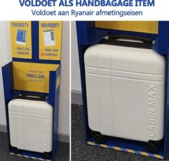 CabinMax Velocity Handbagage Koffer - Uitbreidbaar Trolley 44L - Harde Reiskoffer - 55x40x20/25 Cm - Lichtgewicht - Groot Capaciteit - Wit 16 CabinMax Velocity Handbagage Koffer - Uitbreidbaar Trolley 44L - Harde Reiskoffer - 55x40x20/25 Cm - Lichtgewicht - Groot Capaciteit - Wit -Reisbagage Winkel 1200x1148 4