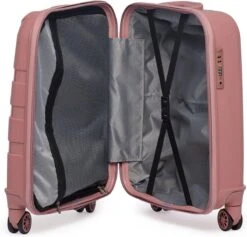 ©TROLLEYZ - Paris No.5 - Trolley - 55cm Met TSA Slot - Dubbele Wielen - 360° Spinners - 100% Polypropyleen - Handbagage Koffer In Rose Blush -Reisbagage Winkel 1200x1150 3