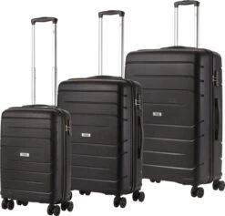 TravelZ Big Bars Kofferset - Trolleyset 3-delig Met TSA-slot - Zwart -Reisbagage Winkel 1200x1150 6