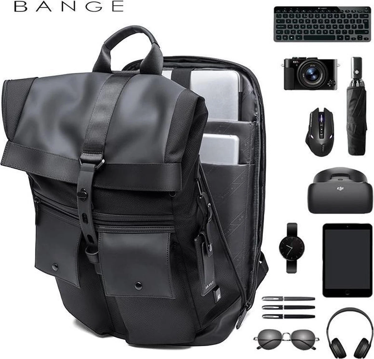 Bange Rugzak - 15,6 Inch Laptop Vak - Multifunctioneel - Comfort - Incl. Smart Thermosfles 12 Bange Rugzak - 15,6 Inch Laptop Vak - Multifunctioneel - Comfort - Incl. Smart Thermosfles - Afbeelding 10