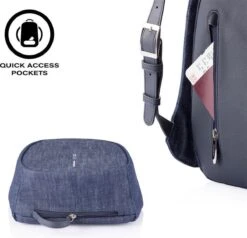 XD Design Elle Fashion Dames Anti-Diefstal Rugzak 6.5 Liter - Denim Blauw -Reisbagage Winkel 1200x1157 11