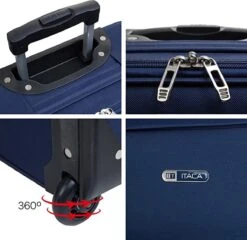 NaSK - Suitcase - Klein Reis Koffer - Met Wielen - Hand Koffer 55x40x20 Met Telescoopsteel - Lichtgewicht Cabin Max Hanbagage Luggage Met TSA-cijferslot - Carry On Suitcase In 55cm -Reisbagage Winkel 1200x1164 6