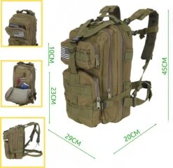 Tactical Backpack 30 L | Tactische Rugzak | Sport - School - Werk | Marine Groen - Backpack US Assault Molle Large - Rugzak -Marine Groen - 30 L -Reisbagage Winkel 1200x1167 5