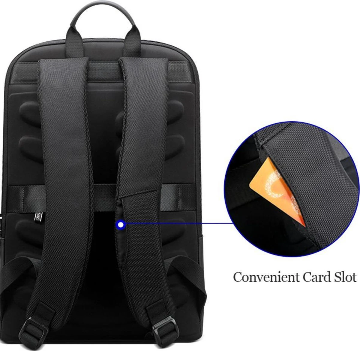 Aloba - Rugzak Met Laptopvak Tot 15.6 Inch - Anti Diefstal Tas - Waterdichte Moderne Rugzak - Leer 11 Aloba - Rugzak Met Laptopvak Tot 15.6 Inch - Anti Diefstal Tas - Waterdichte Moderne Rugzak - Leer - Afbeelding 9