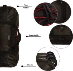 New Rebels Roll-able Trolley - Reistas - Weekendtas - Sporttas 80 Cm - Zwart -Reisbagage Winkel 1200x1175 10