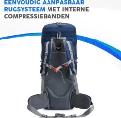 Trekking - Reistas - Rs&k - Backpack - Travelbag - 60 L - Blauw -Reisbagage Winkel 1200x1177 11