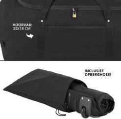 TravelZ Opvouwbare Wieltas | Reistas Op Wielen | 100 Liter | Verbeterd 2022 Model | Zwart 16 TravelZ Opvouwbare Wieltas | Reistas Op Wielen | 100 Liter | Verbeterd 2022 Model | Zwart -Reisbagage Winkel 1200x1178 10