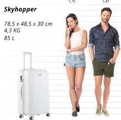CarryOn Skyhopper Reiskoffer - 78cm TSA Trolley Met OKOBAN - Dubbele Wielen - Wit 17 CarryOn Skyhopper Reiskoffer - 78cm TSA Trolley Met OKOBAN - Dubbele Wielen - Wit -Reisbagage Winkel 1200x1185 3