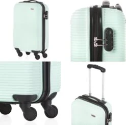 TravelZ Horizon Handbagagekoffer - 54cm Handbagage Trolley Met Gevoerde Binnenkant - Mint -Reisbagage Winkel 1200x1188
