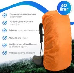 Trekking - Reistas - Rs&k - Backpack - Travelbag - 60 L - Blauw -Reisbagage Winkel 1200x1190 10