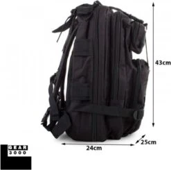 GEAR3000® - Tactical Backpack - Militaire Rugzak - 30L - Trekking Rugzak - Zwarte Editie -Reisbagage Winkel 1200x1191 9