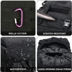 IBright XXL Tactical Backpack 100 Liter - Tactische Rugzak -Militaire Rugzak - Waterdicht - Zwart -Reisbagage Winkel 1200x1192 12
