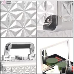 Beautycase Met Spiegel Guardian Beauty - Afsluitbaar - Zilver -Reisbagage Winkel 1200x1198 32