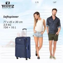 Travelz Softspinner TSA Reiskoffer 77cm - Zachte Reiskoffer Met Expander 104 + 16 Ltr - Blauw -Reisbagage Winkel 1200x1199 12
