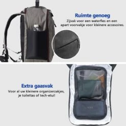 CabinMax Manhatten – Handbagage 20L – Rugzak – Schooltas - 40x20x25 Cm – Compact Reistas – Lichtgewicht – Grijs/Rood 12 CabinMax Manhatten – Handbagage 20L – Rugzak – Schooltas - 40x20x25 Cm – Compact Reistas – Lichtgewicht – Grijs/Rood -Reisbagage Winkel 1200x1199 18