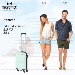 TravelZ Horizon Handbagagekoffer - 54cm Handbagage Trolley Met Gevoerde Binnenkant - Mint -Reisbagage Winkel 1200x1199 5