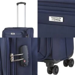 Travelz Softspinner TSA Reiskoffer 77cm - Zachte Reiskoffer Met Expander 104 + 16 Ltr - Blauw -Reisbagage Winkel 1200x1200 1025