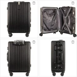 TOP AA Reis Kofferset - Trolleyset 3-delig Met TSA Slot Aluminum Frame, Kleine Cabine En Groot, ABS Luggage, (20+24+28 Inches 3 Pc Set), Roze/pink -Reisbagage Winkel 1200x1200 1206