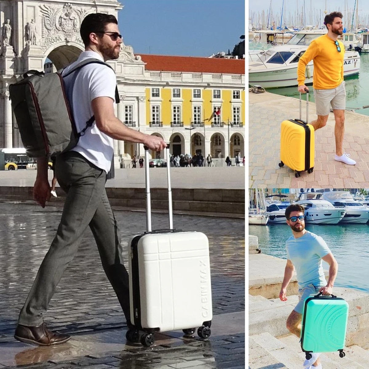 CabinMax Velocity Handbagage Koffer - Uitbreidbaar Trolley 44L - Harde Reiskoffer - 55x40x20/25 Cm - Lichtgewicht - Groot Capaciteit - Mint Groen 4 CabinMax Velocity Handbagage Koffer - Uitbreidbaar Trolley 44L - Harde Reiskoffer - 55x40x20/25 Cm - Lichtgewicht - Groot Capaciteit - Mint Groen - Afbeelding 2