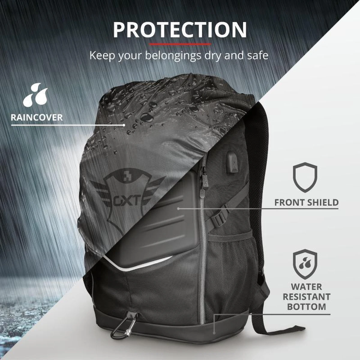 TRUST GXT 1255 Outlaw - Gaming Laptop Rugzak - 15 Inch - Zwart 11 TRUST GXT 1255 Outlaw - Gaming Laptop Rugzak - 15 Inch - Zwart - Afbeelding 9