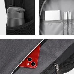 Laptop Rugzak - Laptoptas 15,6 Inch - Schooltas Met Laptopvak - Met USB Aansluiting - 23L - Antraciet -Reisbagage Winkel 1200x1200 1443