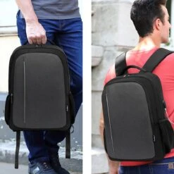 Laptop Rugzak - Laptoptas 15,6 Inch - Schooltas Met Laptopvak - Met USB Aansluiting - 23L - Antraciet -Reisbagage Winkel 1200x1200 1444