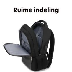 Laptop Rugzak - Laptoptas 15,6 Inch - Schooltas Met Laptopvak - Met USB Aansluiting - 23L - Antraciet -Reisbagage Winkel 1200x1200 1450