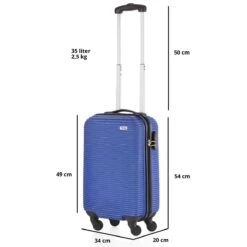 TravelZ Horizon Handbagagekoffer - 54cm Handbagage Trolley Met Gevoerde Binnenkant - Blauw 17 TravelZ Horizon Handbagagekoffer - 54cm Handbagage Trolley Met Gevoerde Binnenkant - Blauw -Reisbagage Winkel 1200x1200 147