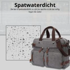 Jeusin® Multifunctionele Comfortabele Laptoptas 3-in-1 Rugtas - Schoudertas - Voor 17,3-inch Laptop Formaat - Grijs -Reisbagage Winkel 1200x1200 1470
