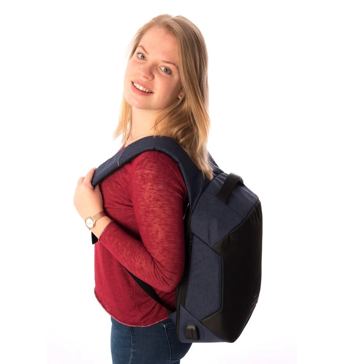 Rugzak - Anti Theft - Anti-diefstal - 32 Liter - Geschikt Voor Laptop - Blauw - Schooltas 6 Rugzak - Anti Theft - Anti-diefstal - 32 Liter - Geschikt Voor Laptop - Blauw - Schooltas - Afbeelding 4