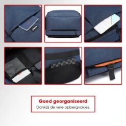 Kono Rugzak XL - Schooltas - 17,3 Inch Laptop Rugtas - Dames/Heren - 36L - Waterafstotend - Blauw -Reisbagage Winkel 1200x1200 1653