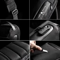 Brandie® - Rugzak - Laptop Rugzak Tot Voor Unisex - Schooltas - Waterdicht - Large Capaciteit - USB Poort - Met Regenhoes - Schoudertas Voor Reizen En Zakelijk Werk - Materiaal Polyester - Maat16 X 11 X 33 Inch - Zwart -Reisbagage Winkel 1200x1200 1756