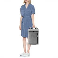 Reisenthel Overnighter-Backpack Rugzak M - 13L Twist Silver Grijs -Reisbagage Winkel 1200x1200 1889