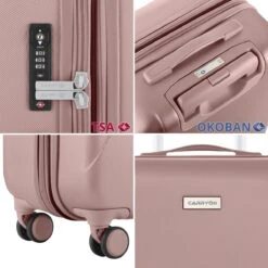 CarryOn Skyhopper Kofferset – TSA Handbagage + Reiskoffer 78cm – Dubbele Wielen - Old Pink 12 CarryOn Skyhopper Kofferset – TSA Handbagage + Reiskoffer 78cm – Dubbele Wielen - Old Pink -Reisbagage Winkel 1200x1200 193