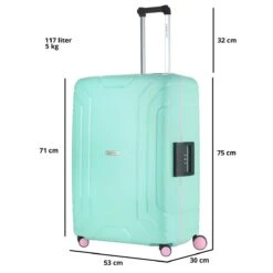 CarryOn Steward TSA Reiskoffer - 75cm Trolley Met Kliksloten - Dubbele Wielen - Mint -Reisbagage Winkel 1200x1200 203