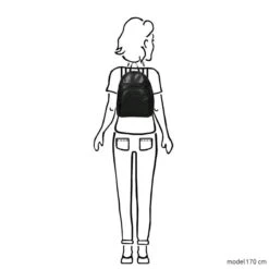 Old West Leren Dames Rugzak San Antonio M - Zwart -Reisbagage Winkel 1200x1200 2098