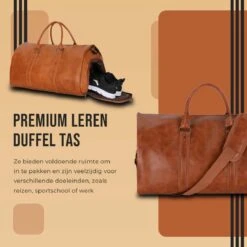 JeRie Weekendtas Voor Dames En Heren - Reistas Handbagage - 100% Echt PU Leer - Sporttas - Duffel Bag - Tas - Bruin 11 JeRie Weekendtas Voor Dames En Heren - Reistas Handbagage - 100% Echt PU Leer - Sporttas - Duffel Bag - Tas - Bruin -Reisbagage Winkel 1200x1200 2198