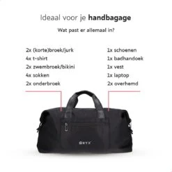 ONYX® Reistas 25L - Lichtgewicht Weekendtas - Sporttas - Waterafstotend En Duurzaam - Zwart -Reisbagage Winkel 1200x1200 2294