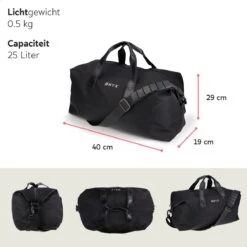 ONYX® Reistas 25L - Lichtgewicht Weekendtas - Sporttas - Waterafstotend En Duurzaam - Zwart -Reisbagage Winkel 1200x1200 2299