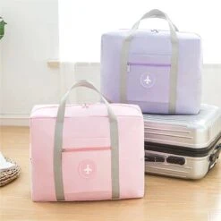 Merkloos Opvouwbare Reistas Roze - Opbergtas - Weekendtas - Reistas Voor Handbagage - Opvouwbare Reistassen Dames - Reistas Voor Op Koffer - Dames Tas - Damestas - Tas Voor Reizen - Sporttas -Reisbagage Winkel 1200x1200 2338