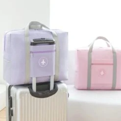 Merkloos Opvouwbare Reistas Roze - Opbergtas - Weekendtas - Reistas Voor Handbagage - Opvouwbare Reistassen Dames - Reistas Voor Op Koffer - Dames Tas - Damestas - Tas Voor Reizen - Sporttas -Reisbagage Winkel 1200x1200 2344