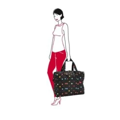 Reisenthel Mini Maxi Touringbag Reistas - Opvouwbaar - 40L - Dots Zwart -Reisbagage Winkel 1200x1200 2370