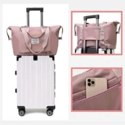 Bella's Shop® - Grote Reistas - Reistas - Opvouwbare Tas - Weekend Tas - Waterdicht - Sporttas - Schoudertas - Zwart -Reisbagage Winkel 1200x1200 2498