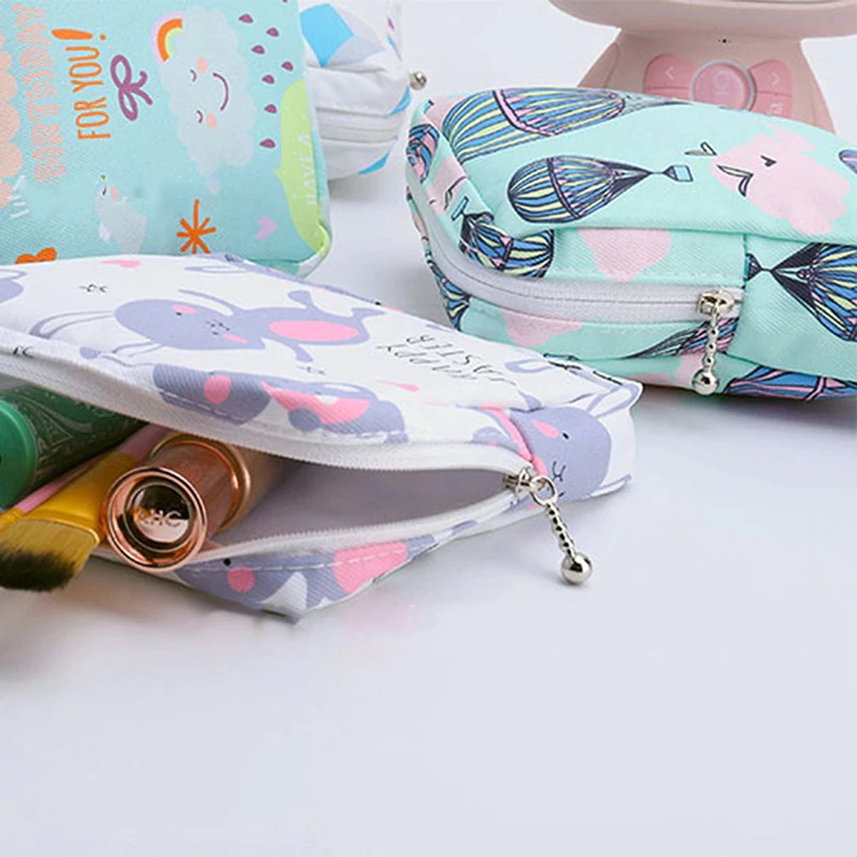 Maandverband Tasje - Make-up Tasje - Handig Opberg Tasje - Dames - Beige Plant 11 Maandverband Tasje - Make-up Tasje - Handig Opberg Tasje - Dames - Beige Plant - Afbeelding 9