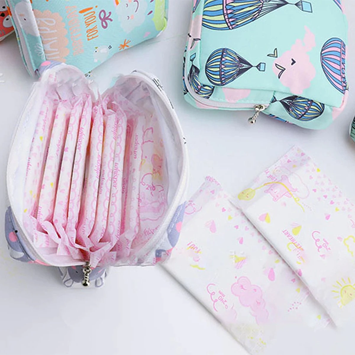 Maandverband Tasje - Make-up Tasje - Handig Opberg Tasje - Dames - Beige Plant 12 Maandverband Tasje - Make-up Tasje - Handig Opberg Tasje - Dames - Beige Plant - Afbeelding 10