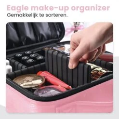 Eagle Make-up Organizer - Make-up Koffer - Verstelbare Vakken - Beautycase - Multifunctioneel - Make-up Tas - Reisformaat 13 Eagle Make-up Organizer - Make-up Koffer - Verstelbare Vakken - Beautycase - Multifunctioneel - Make-up Tas - Reisformaat -Reisbagage Winkel 1200x1200 2663