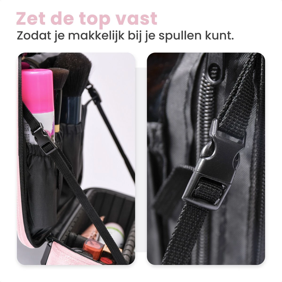 Eagle Make-up Organizer - Make-up Koffer - Verstelbare Vakken - Beautycase - Multifunctioneel - Make-up Tas - Reisformaat 10 Eagle Make-up Organizer - Make-up Koffer - Verstelbare Vakken - Beautycase - Multifunctioneel - Make-up Tas - Reisformaat - Afbeelding 8