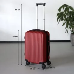 Handbagage Koffer 55cm Rood 4 Wielen Trolley Met Pin Slot 16 Handbagage Koffer 55cm Rood 4 Wielen Trolley Met Pin Slot -Reisbagage Winkel 1200x1200 368