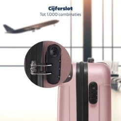 TRVLMORE Koffer - Handbagage - 54x36x20cm - 38L - Roségoud -Reisbagage Winkel 1200x1200 437